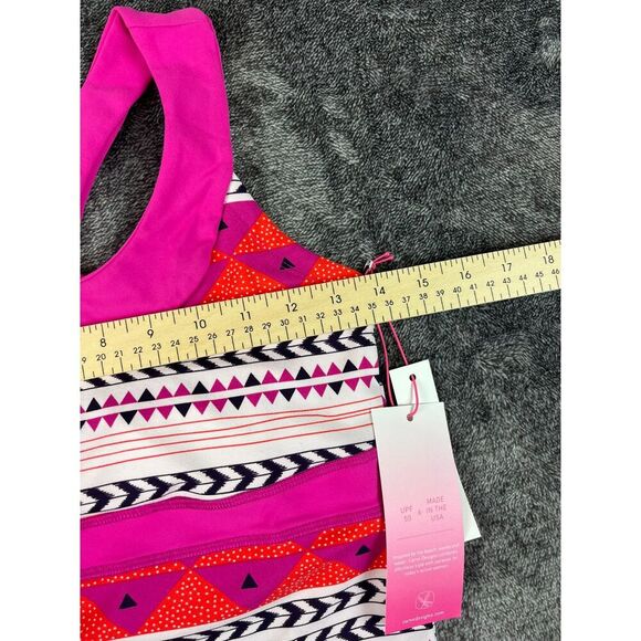 Carve Designs Savarna Tank Top Raspberry Tulum Pickleball Geometric M NWT - Picture 4 of 8
